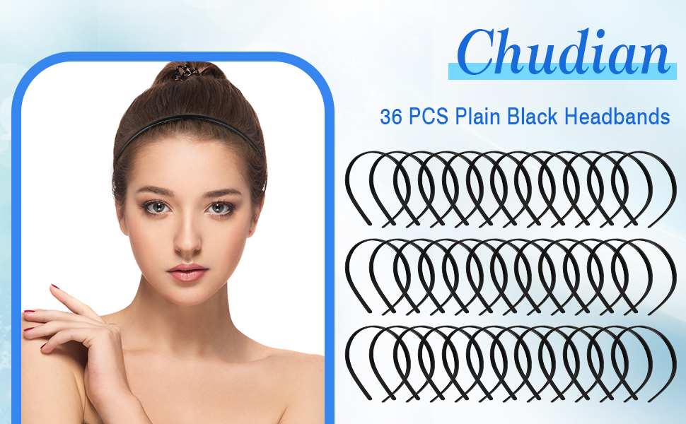 haarreifen herren männer mädchen damen Schwarz Kunststoff Haar unisex Stirnband 