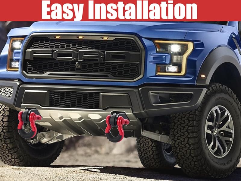 BYERNAUTO F150 Front Tow Hook Shackle Mount Kit Compatible with 20092023 Ford F150