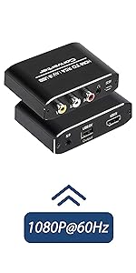 HDMI to RCA変換コンバータ 1080P HDMI to AV 3RCA CVBs コンポジット 電源供給 USB ケーブル付き ビデオ3.5 mm Auxオーディオアダプタ TVスティ Amazon.co.jp: HDMI to RCA変換コンバータ 1080P HDMI to AV