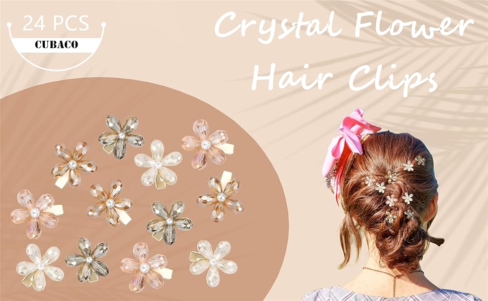 Flower hair clips