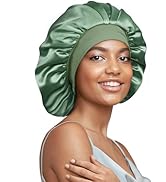 Umisleep 22 Momme 100% Real Mulberry Silk Bonnet for Sleeping Women, Large Hair Care Bonnet for L...