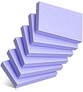 300 Count Index Cards 3 x 5 Inch Heavyweight Ruled Purple Index Cards, Flash Cards for School, Co...