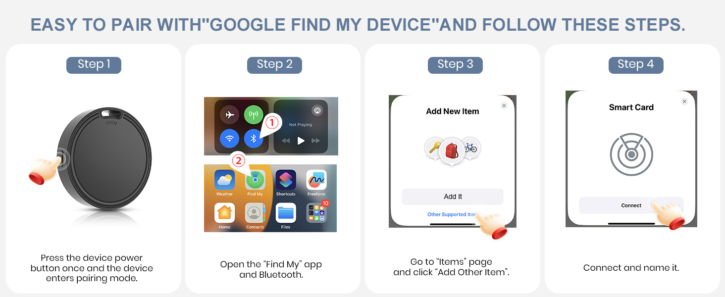 Poat Air Tracker Tag for Android, Smart Tag Luggage Works with Google ...