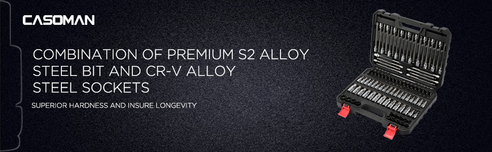 CASOMAN 3/4 Inch Drive Impact Hex Driver Set, 5-Pieces, Metric, 14mm, 17mm, 19mm, 22mm, 24mm