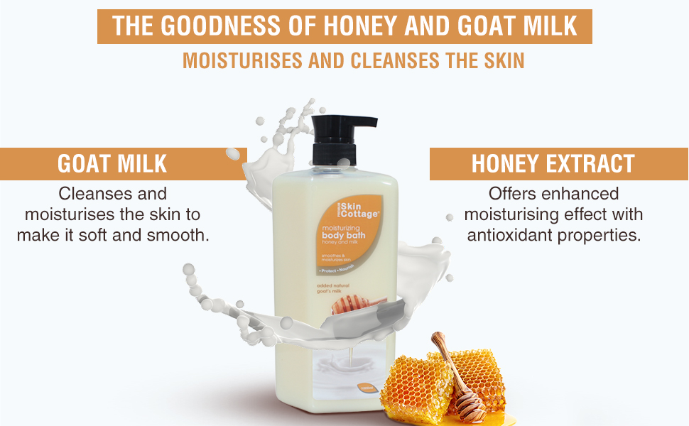 Skin Cottage Moisturising Body Bath Honey & Milk