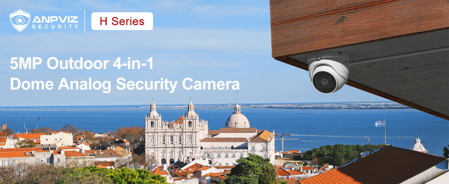 5MP Outdoor 4-in-1 Dome Analog Security Camera
