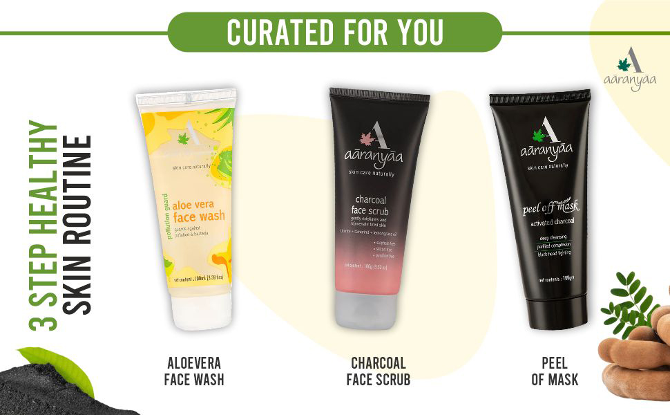 Aaranyaa Charcoal Face Scrub (100gm) Exfoliate Scrub With Activated