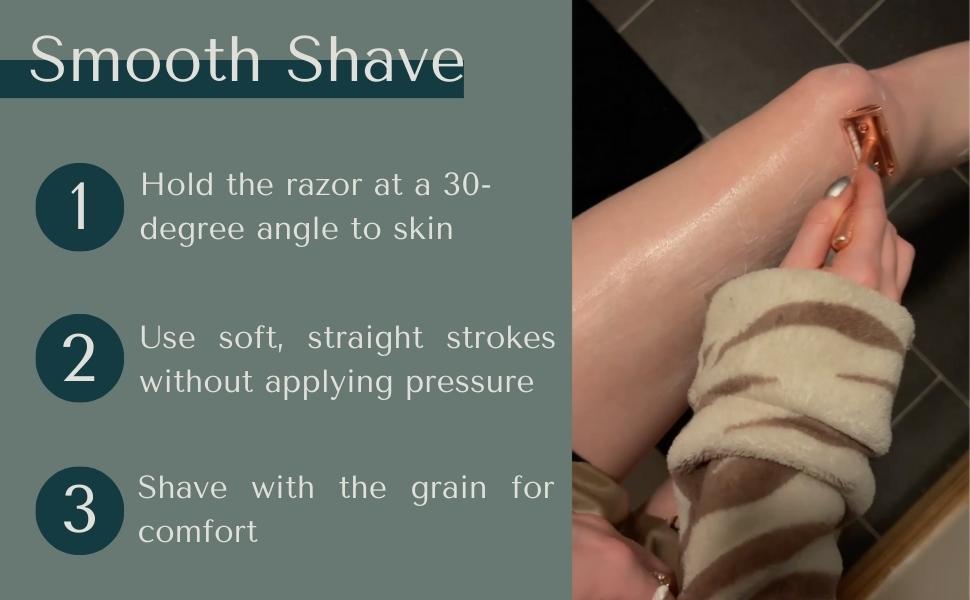 Womens safety razor shaving instructions