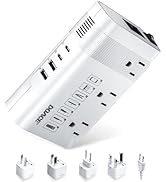 DOACE 220v to 110v Voltage Converter US to Europe: 350W 220 to 110 Voltage Converter for European...