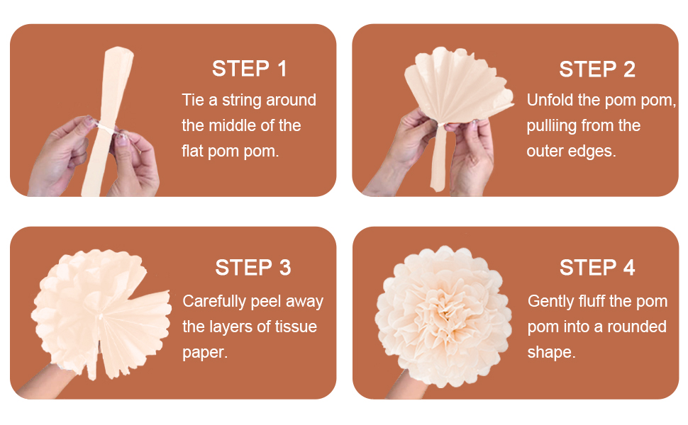 AOBKIAT Wedding Baby Shower Decorations Set,15PCS Brown