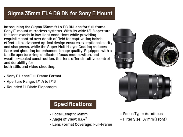 ポム E-mount 用 SIGMA 35mm F1.4 DG Art Amazon.com : Sigma 35mm F1.4 Art DG HSM for Sony E : Electronics