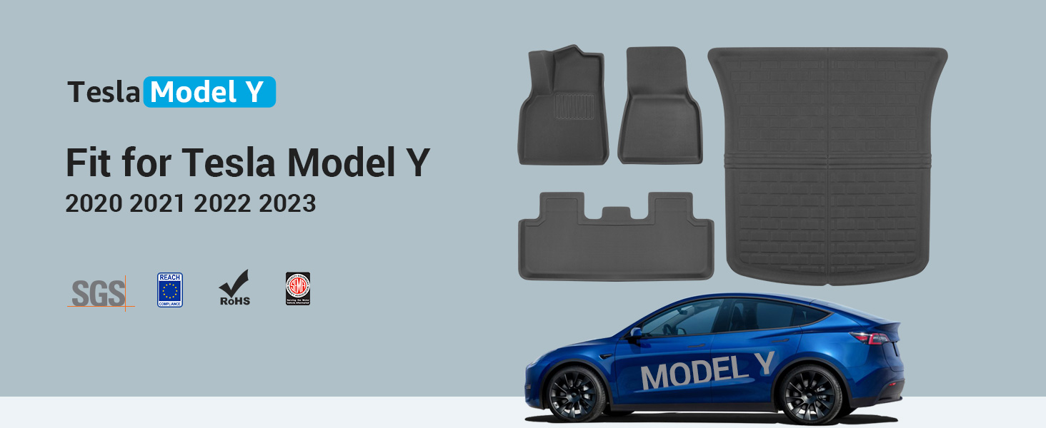 Motrobe Tesla Model Y Floor Mats 3D Cargo Liners All