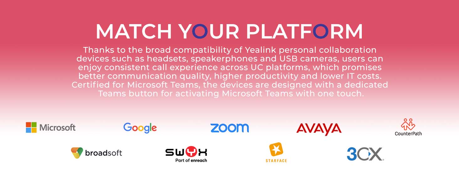 Compatible with all Yealink Personal Collaboration Devices