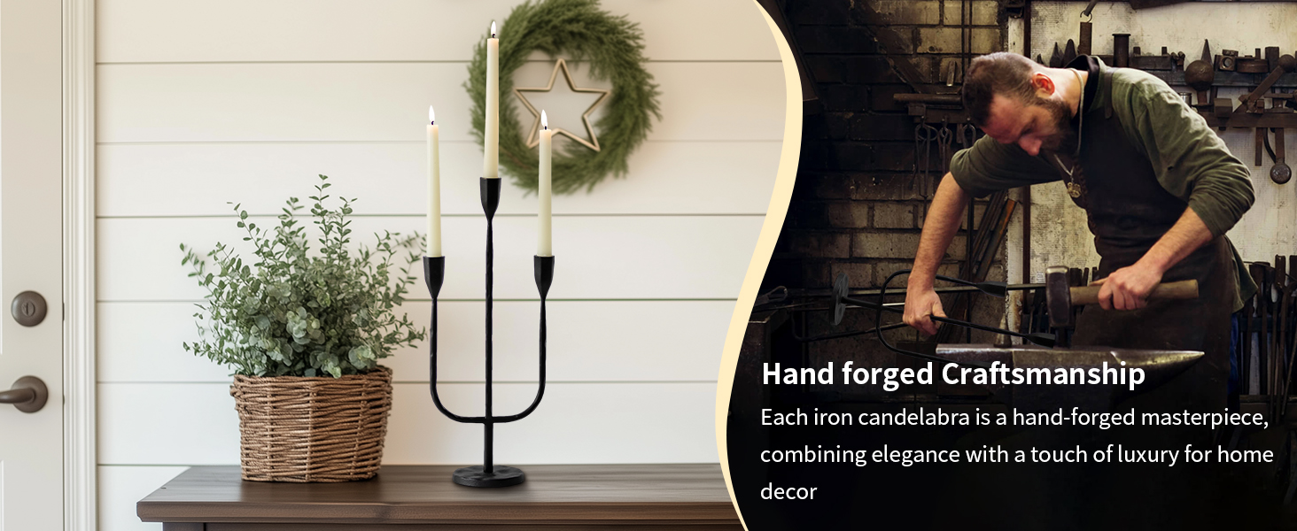 Candelabra Brass Candlestick Gold Taper Candle Holders Metal Tall Vintage  Iron  Table Centerpiece