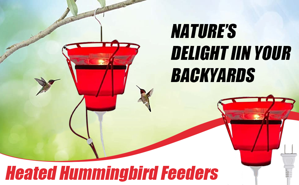 Heated Hummingbird Feeders for Outdoors, Hummingbird Feeder Heater for