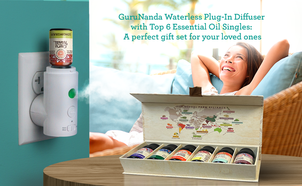 Aromatherapy Diffuser & Essential Oil Set 100 Pure