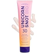 Unicorn Snot Glitter Sunscreen Lotion - SPF 30 Shimmer Sunscreen for Face & Body Glow - UVA/UVB P...