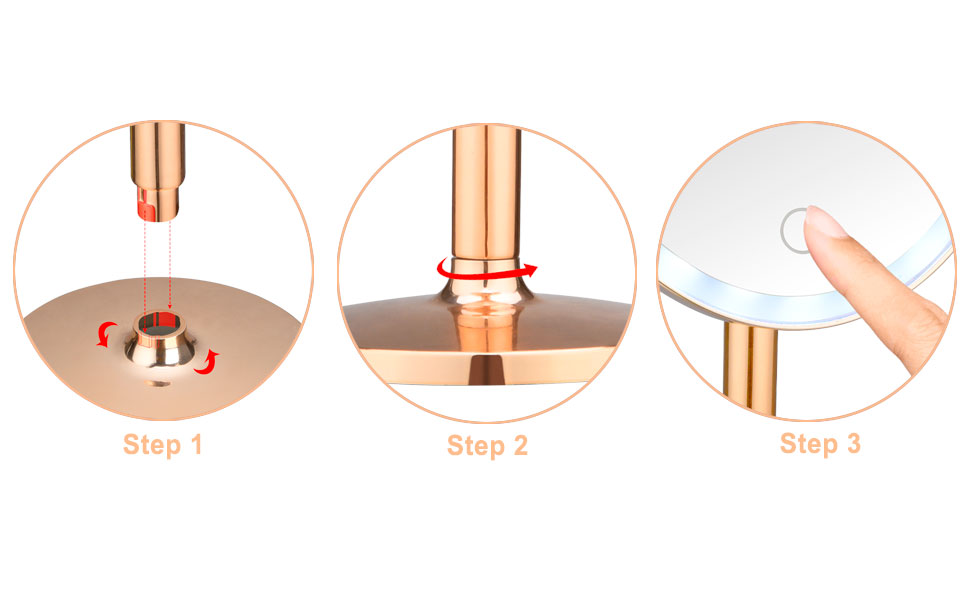 Makeup Mirror installation steps