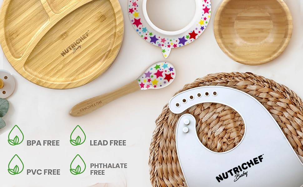 NutriChef Baby Bamboo Dinnerware