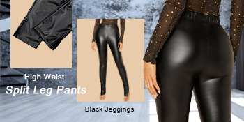 High Waist Split Leg Pants