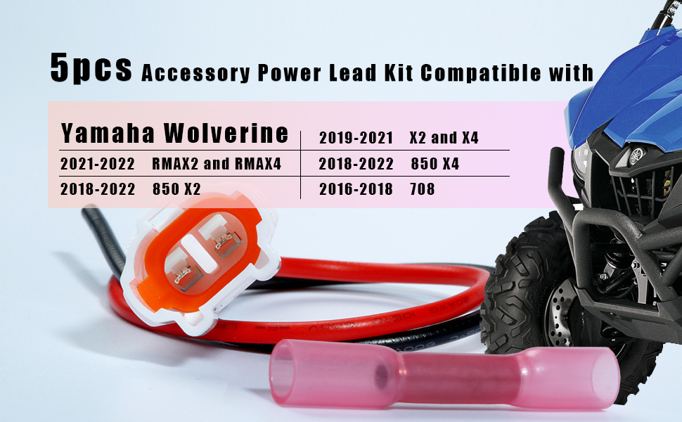 Accessory Power Lead Kit 5Pcs Compatible with Yamaha