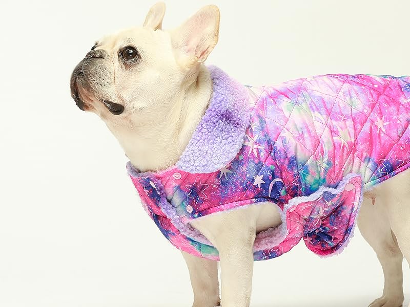 Fitwarm Reversible Tie Dye Dog Coat, Waterproof Thermal