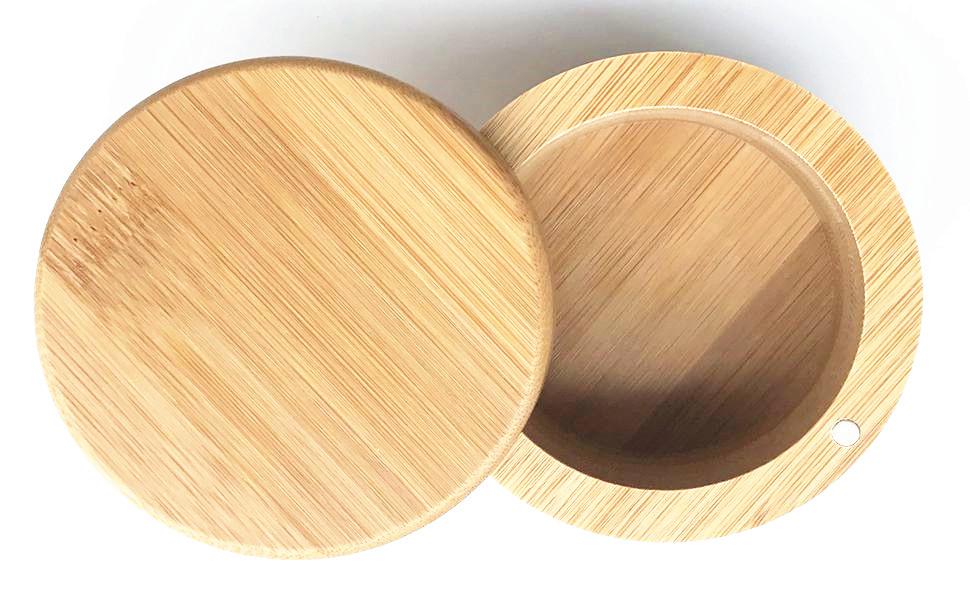 Salt Shaker Flavoring Container Seasoning Jar Bamboo Storage Box