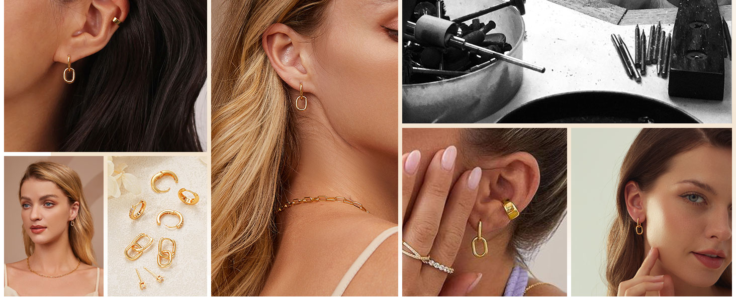 gold earrings for women