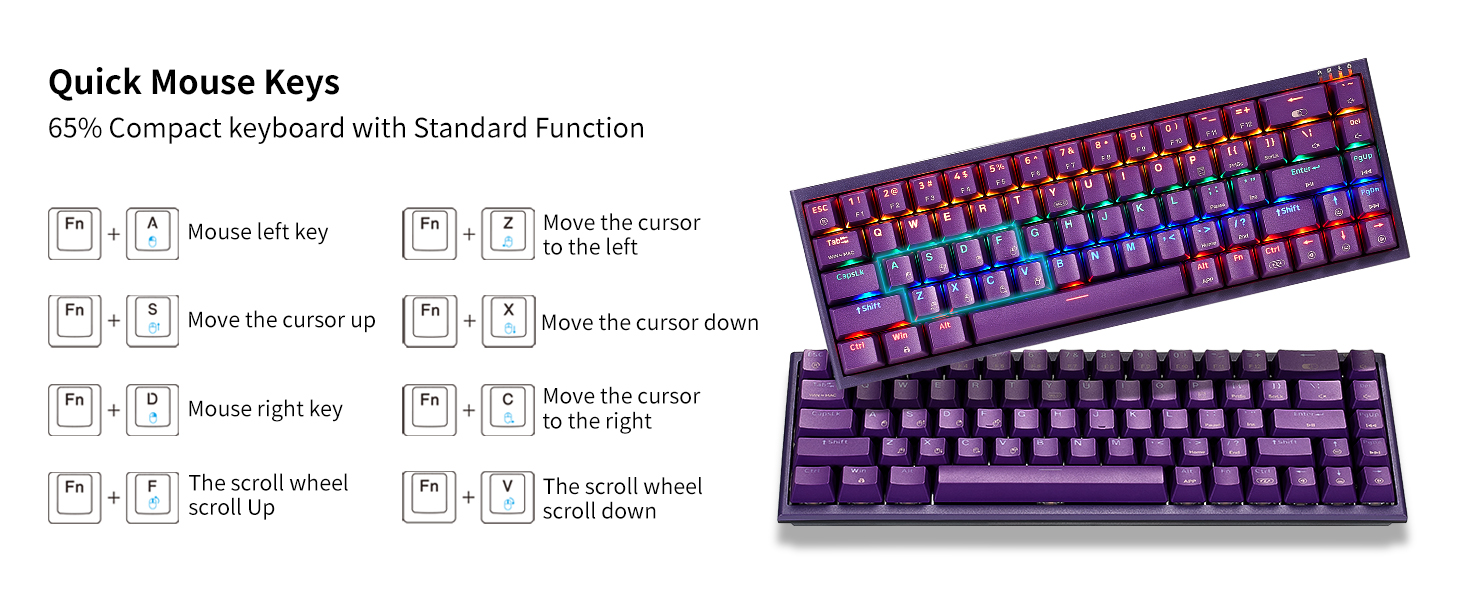 65% Compact Keyboard with Standard Function