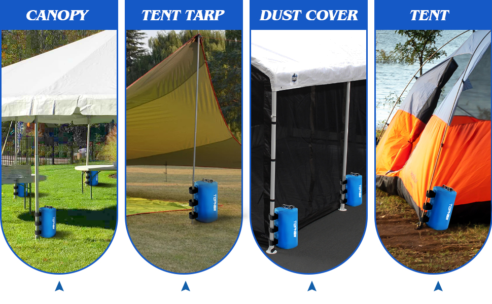 Topnew 4 Pack Canopy Water Weight Bag, Water Tent Weights