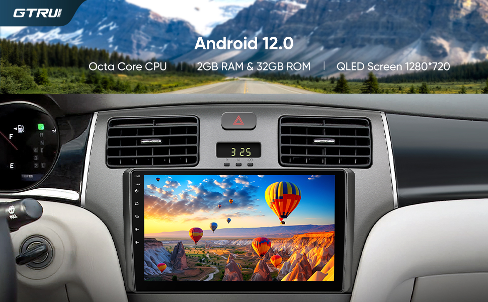 Amazon.com: GTRUI 9 Inch QLED Touch Screen Android Car