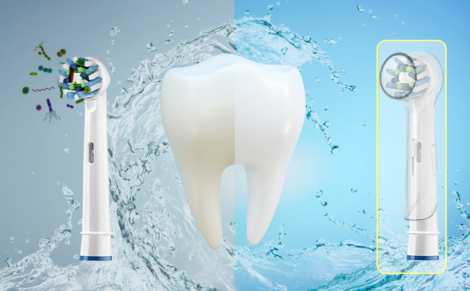 HSYTEK 6 Pack Toothbrush Cover Caps Compatible with Oral B