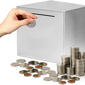 Amazon.co.jp: ステンレス製の貯金箱は入ることはできますが