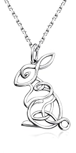 celtic rabbit necklace