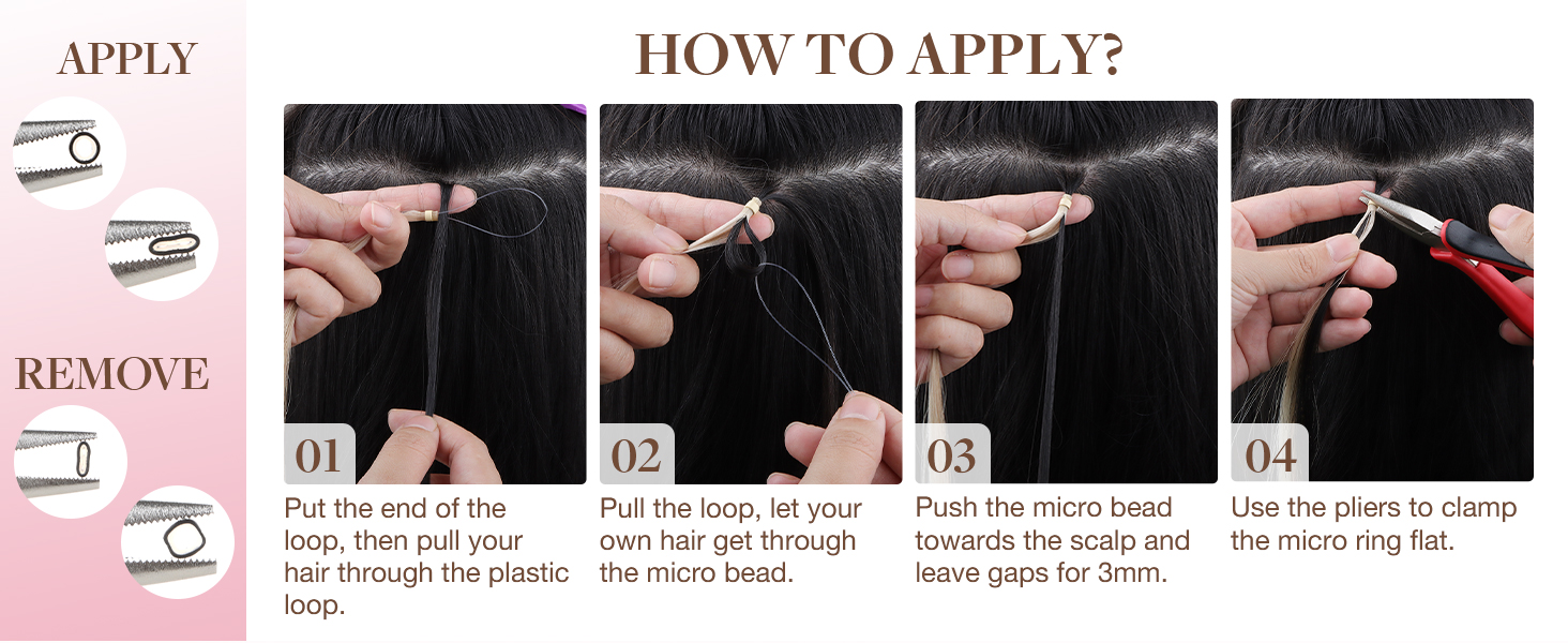  Micro Loop Hair Extensions Real Human Hair