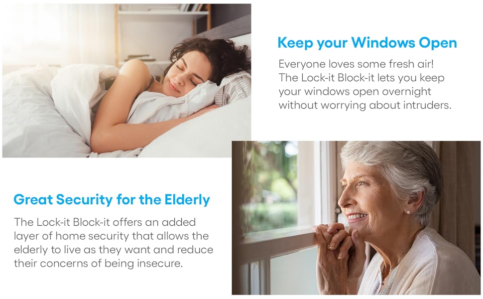 The Lockit Blockit (2 Devices) Home Security Adjustable Window