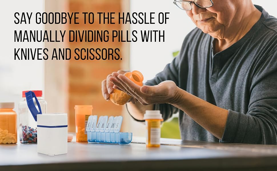 Portable Pill Splitter and Crusher All in One Pill Cutter