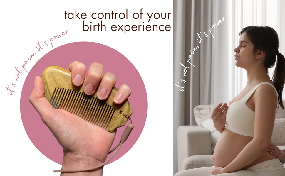 Wooden labor birth comb