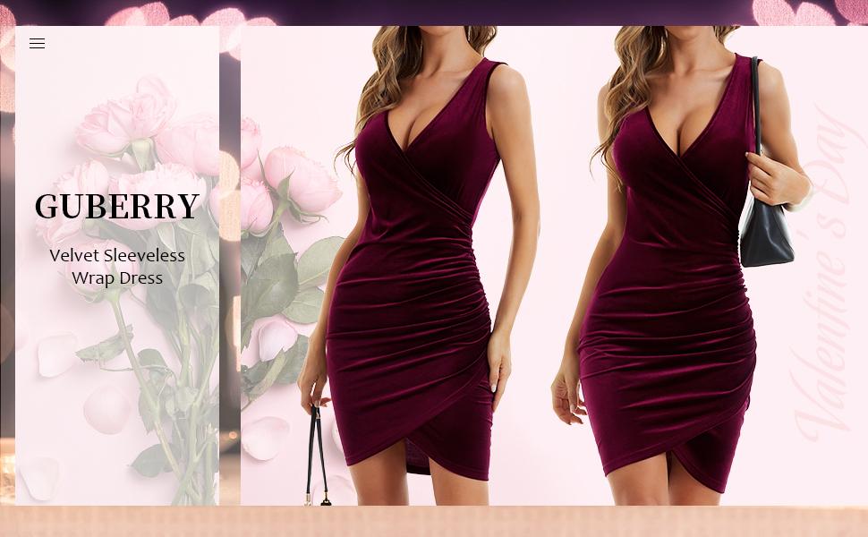 Velvet Sleeveless Wrap Dress