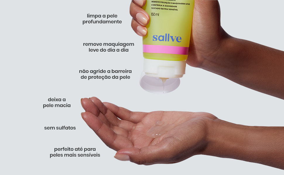 limpa a pele, remove maquiagem leve, pele macia, peles sensíveis