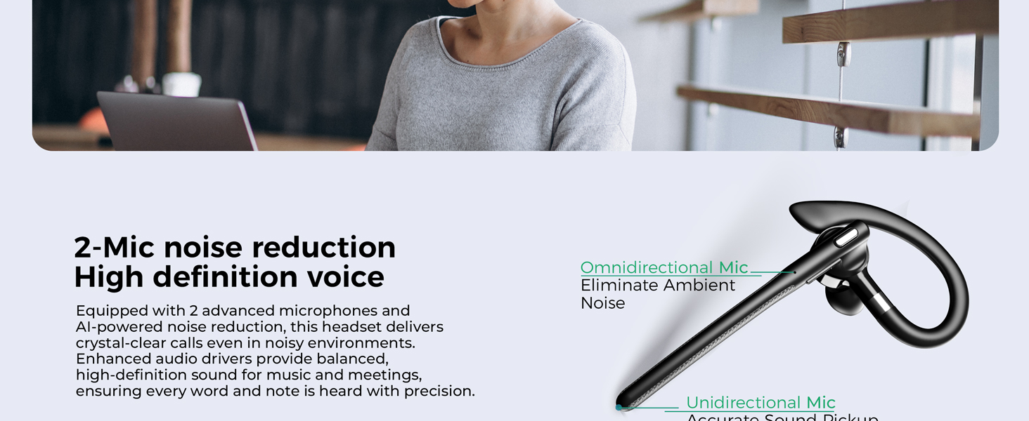YYK-526 Wireless Business Bluetooth Earpiec Headset
