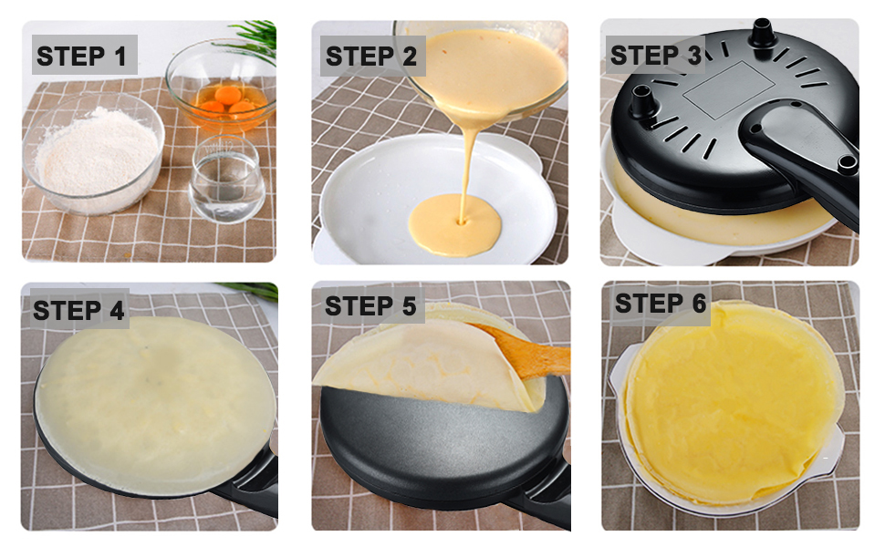 Detailed instructions for using the pancake machine
