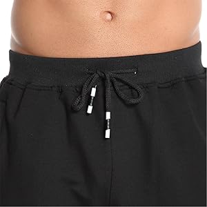 Tansozer Jogginghose Herren Baumwolle Sommer Dünn Lang mit Reißverschluss Taschen 