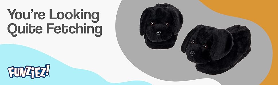 black lab slippers