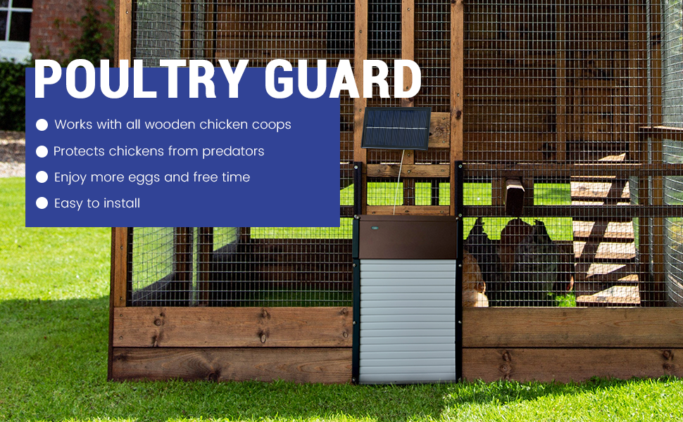 AutomaticChickenCoopDoorSolar Powered Opener with