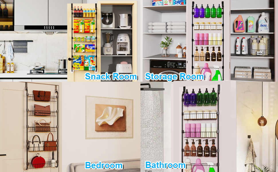 Uardfti over the door pantry organizer whiter application scenario diagram