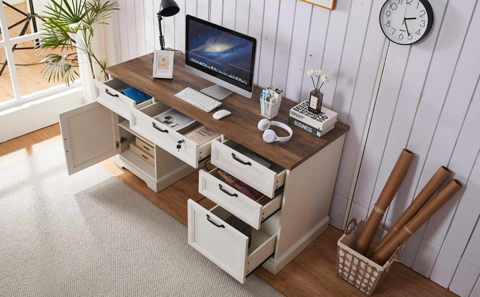 Farmhouse Executive Desk 