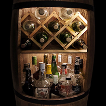 fassbar, weinregal, holzfass, hausbar, rustikaler, deko barschrank, weinständer, fassbier, wein