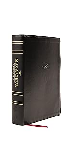 NASB MacArthur Study Bible black genuine leather