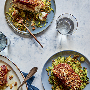 Running on Veggies: Plant-Powered Recipes for Fueling and Feeling Your Best 13 photo of Pomegranate-Pecan Crusted Halibut